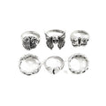 Vintage Skull Hollow Brain Love Necronomicon Ring for Men