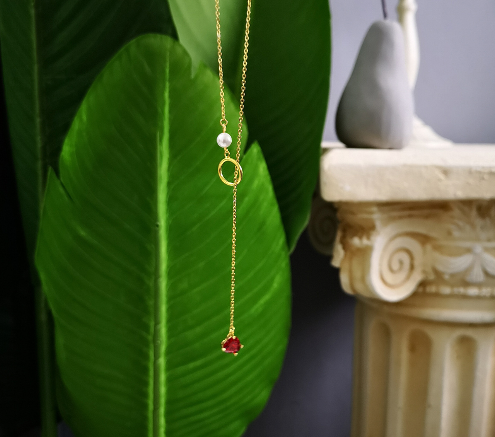 Heart Necklace, Choker, and Pearl Chain Necklace